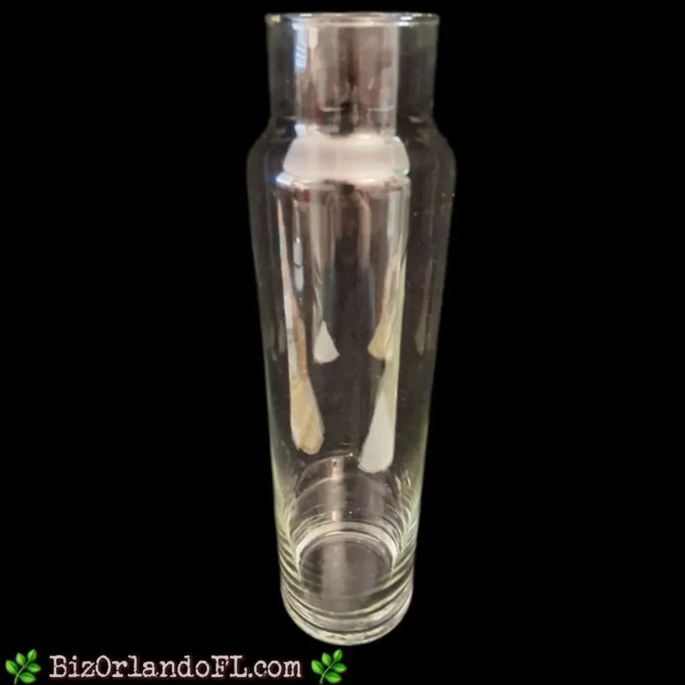 VINTAGE: Clear Tall Glass Cylinder Bottle Terrarium With Cork Stopper